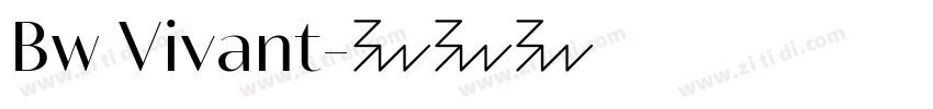 Bw Vivant字体转换